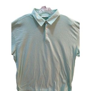 McIlhenny Dry Goods by Tabasco Polo Shirt Mens green white plaid check XL cotton